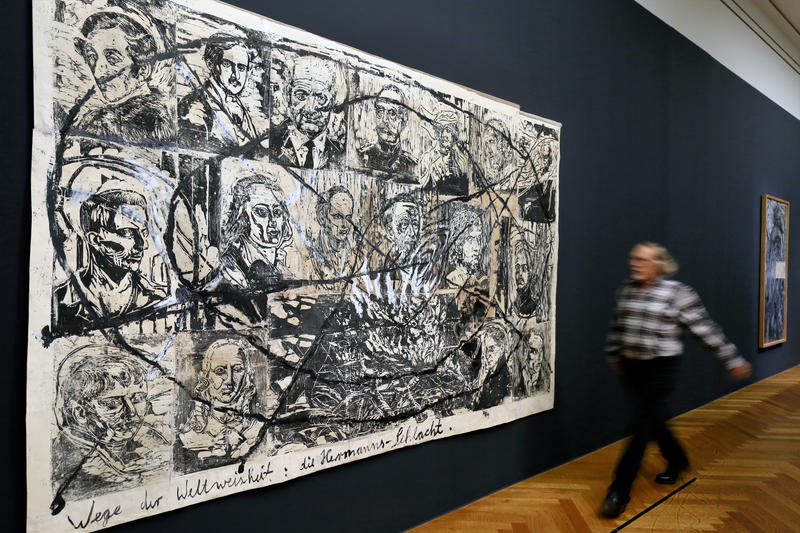 s:112:"Anselm Kiefer "Wege der Weltweisheit: Die Hermanns-Schlacht" von 1978 im Frankfurter Staedel-Museum im Jahr 2019";